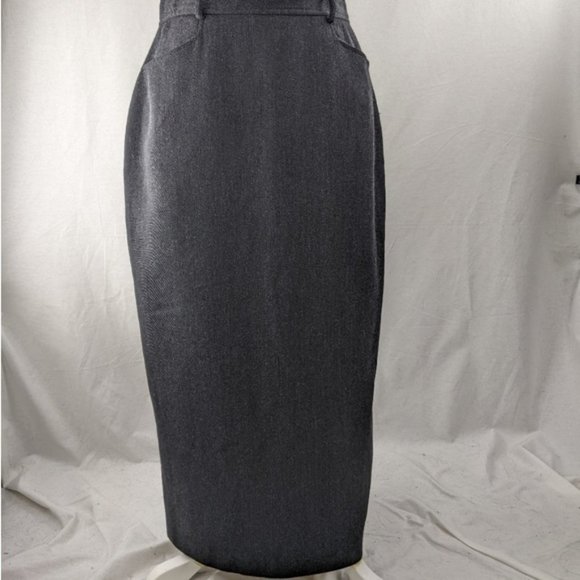 [ Embassy Row Petites ] Pure Wool Pencil Skirt - Picture 5 of 11